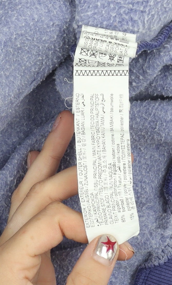 Pull&Bear Teens Blue Pullover Hoodie Size 12 Graphic Print