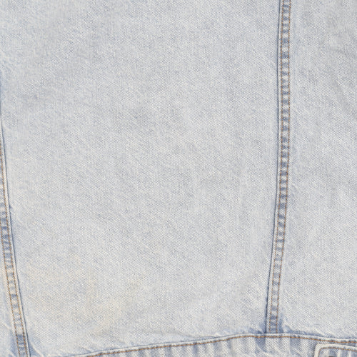 Primark Womens Blue Denim Jacket M Casual Buttoned Classic