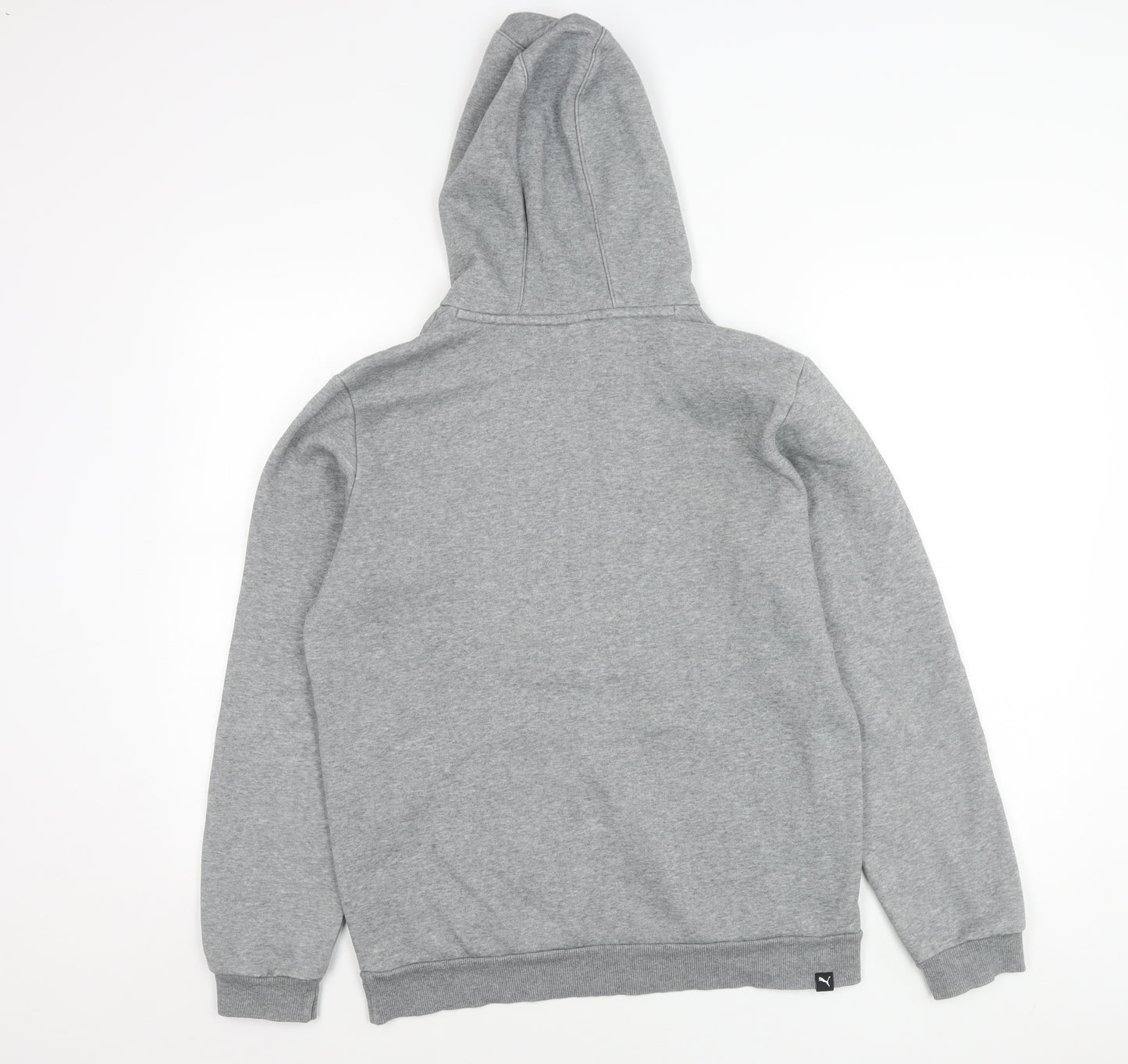 Puma Boys Grey Pullover Hoodie Size 16Y Regular Fit Logo Sportswear