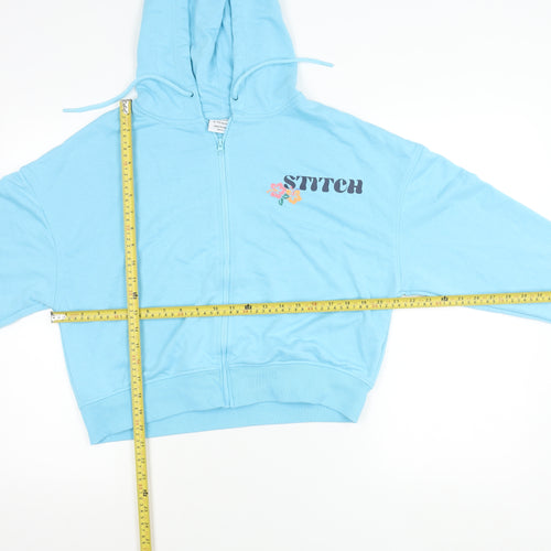Disney Primark Women’s Blue Stitch Hoodie Jacket Size 12