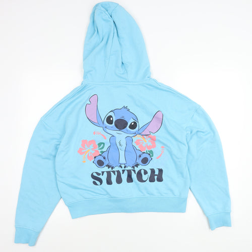 Disney Primark Women’s Blue Stitch Hoodie Jacket Size 12