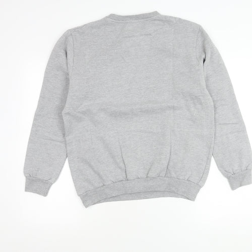 Disney Womens Grey Mickey Mouse Christmas Sweatshirt Size 12 L