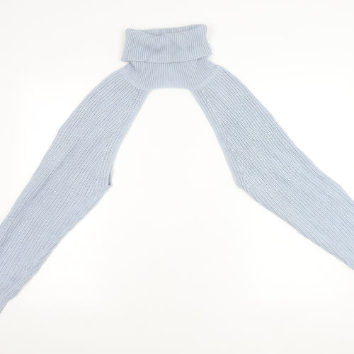 ASOS Women Blue Size 10 Shrug Jumper Roll Neck Long Sleeve Knit