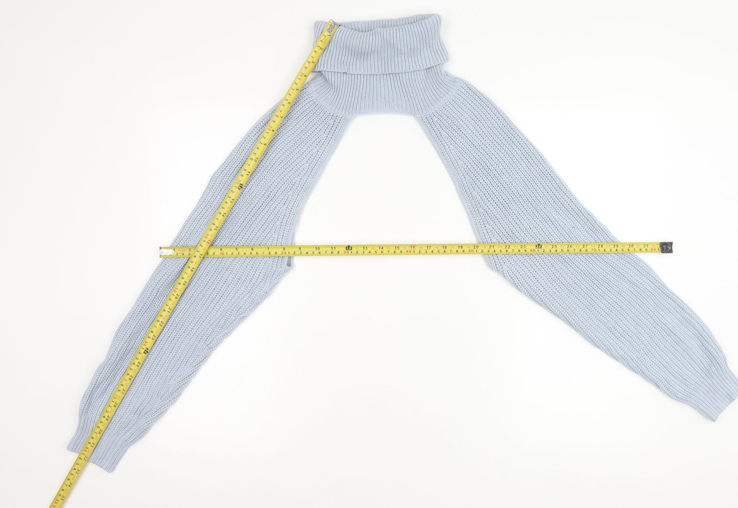 ASOS Women Blue Size 10 Shrug Jumper Roll Neck Long Sleeve Knit