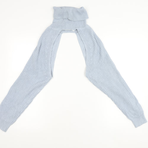 ASOS Women Blue Size 10 Shrug Jumper Roll Neck Long Sleeve Knit