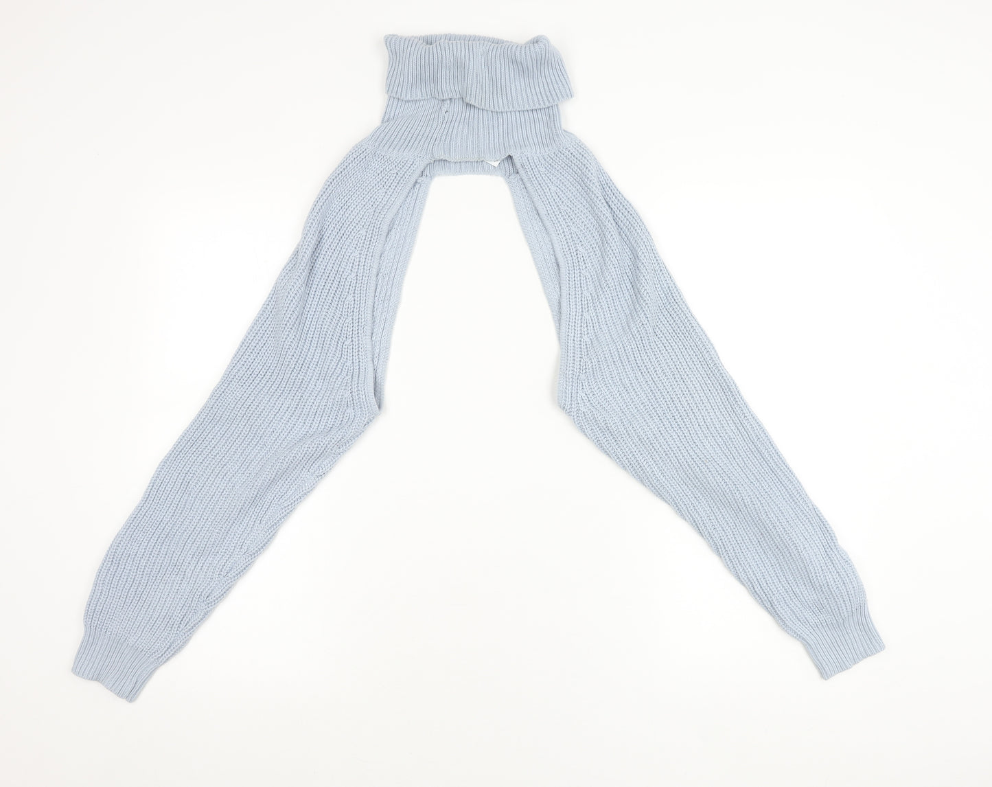ASOS Women Blue Size 10 Shrug Jumper Roll Neck Long Sleeve Knit