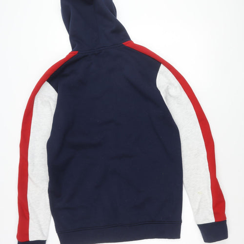 Rock & Rock Men’s L Blue Red Zip Hoodie Jacket Cotton Blend