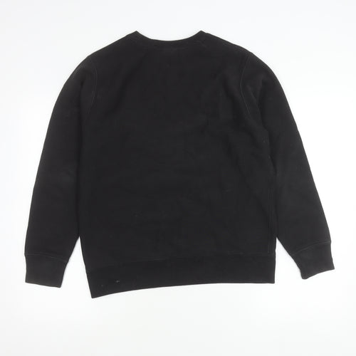 Champion Men's Black Small Pullover Sweatshirt Crew Neck Logo