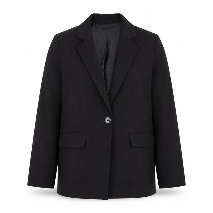 Pull&Bear Women Black Regular Fit Blazer S Single-Breasted Jacket