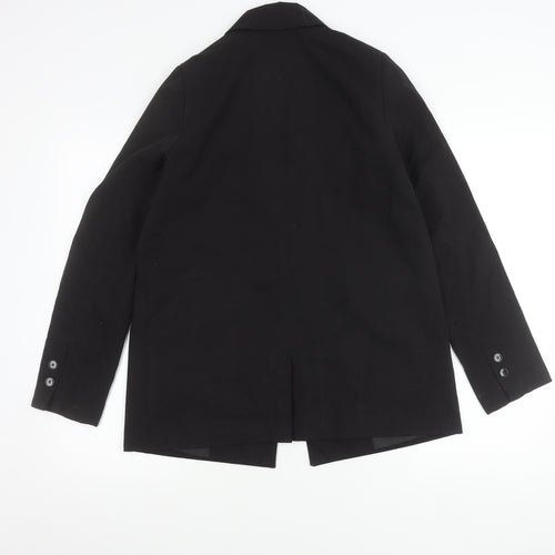Pull&Bear Women Black Regular Fit Blazer S Single-Breasted Jacket