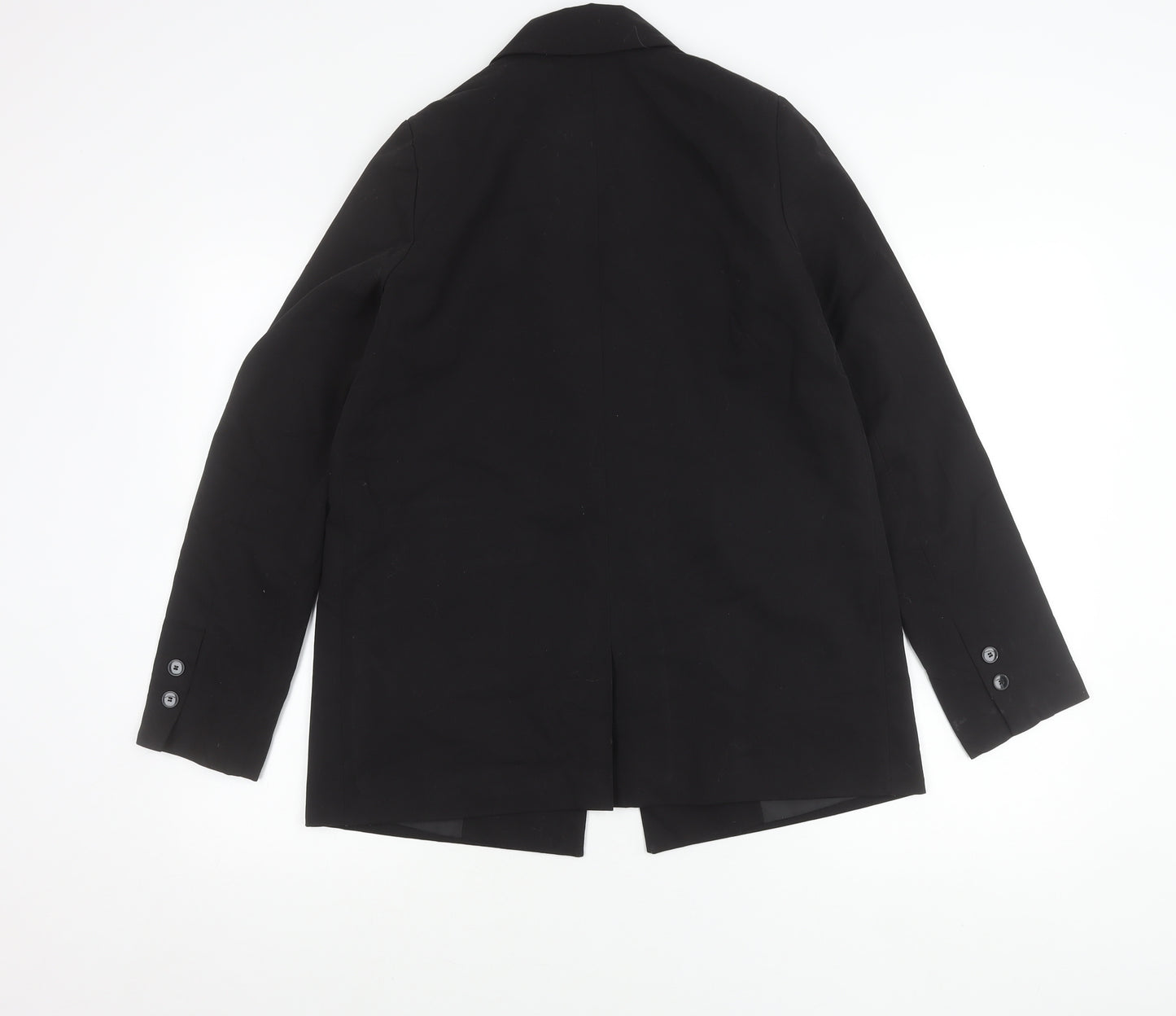 Pull&Bear Women Black Regular Fit Blazer S Single-Breasted Jacket