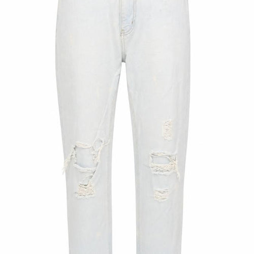 Boohoo Women’s Blue Mom Jeans UK 8 Distressed Light Wash