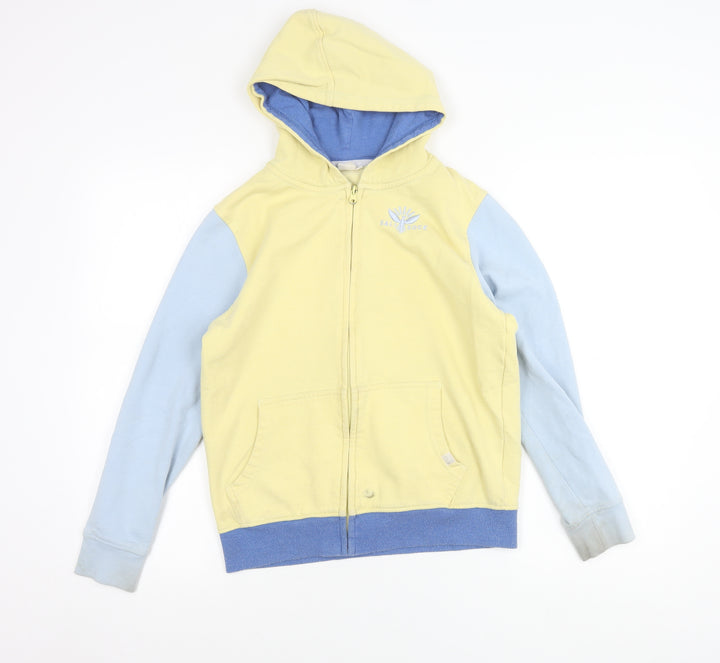 Saltrock Girls Yellow Blue Hooded Full Zip Jacket 13 Years
