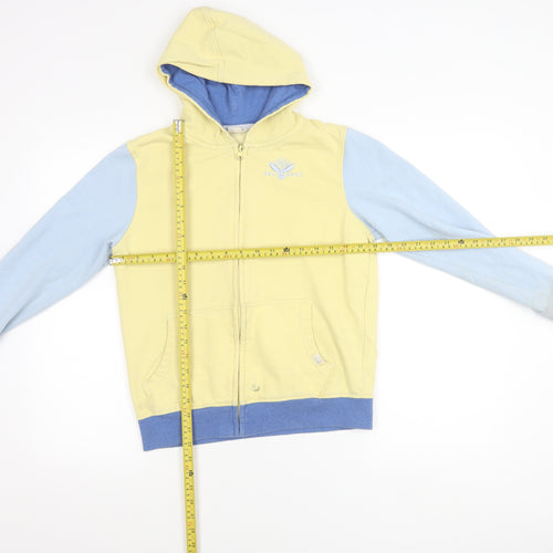 Saltrock Girls Yellow Blue Hooded Full Zip Jacket 13 Years