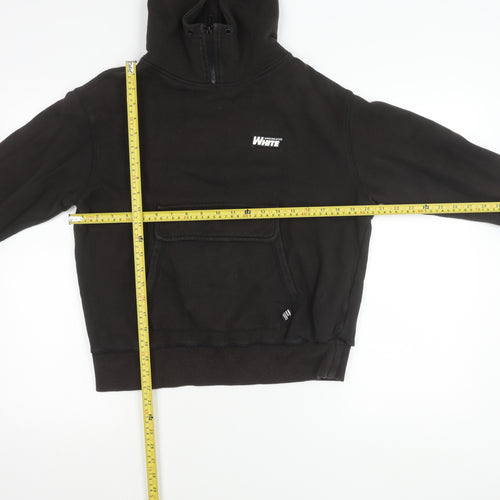 Chocolate Mens Black Small Pullover Hoodie Graphic Print 1/2 Zip