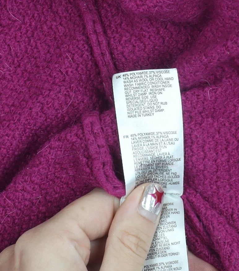 Sugarhill Boutique Women’s Purple Cardigan UK 12 Knit Long Sleeve