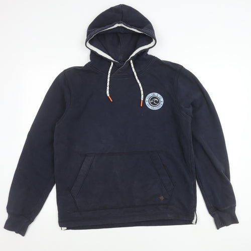 SoulCal & Co Womens Navy Hoodie Pullover L Cotton Blend Casual