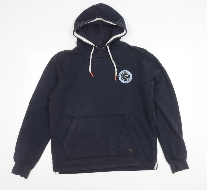 SoulCal & Co Womens Navy Hoodie Pullover L Cotton Blend Casual