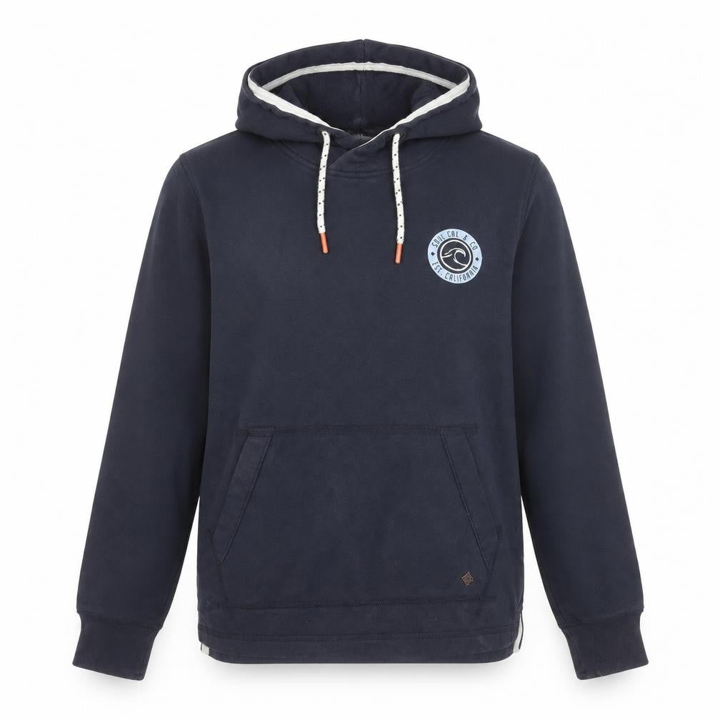 SoulCal & Co Womens Navy Hoodie Pullover L Cotton Blend Casual