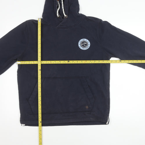 SoulCal & Co Womens Navy Hoodie Pullover L Cotton Blend Casual