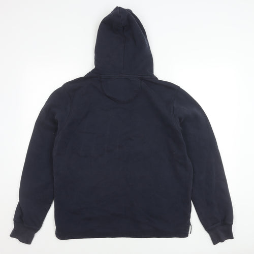 SoulCal & Co Womens Navy Hoodie Pullover L Cotton Blend Casual