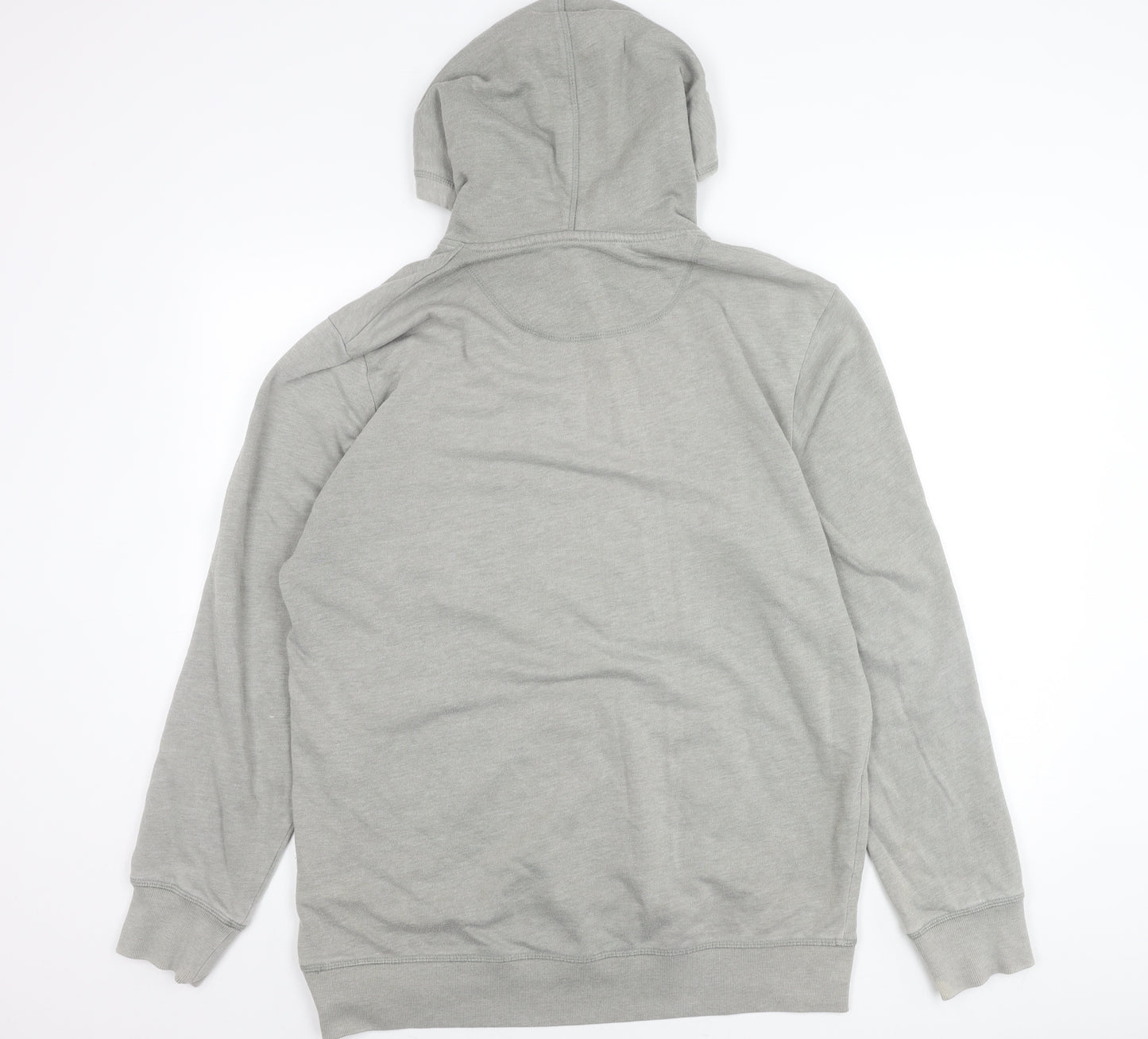 Jack & Jones Mens Grey XL Pullover Hoodie Logo Graphic Sweatshirt