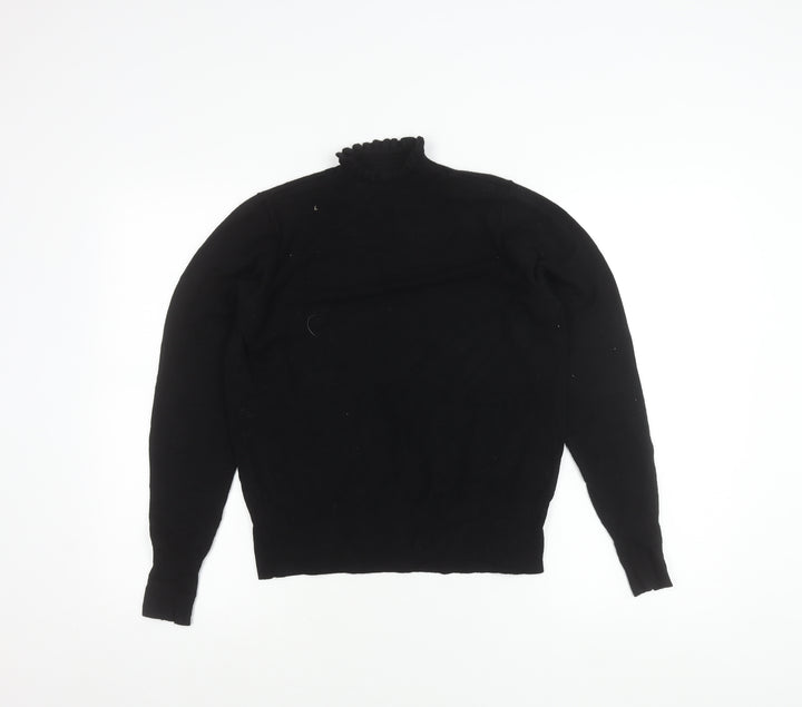 River Island Womens Black Size 16 Mock Neck Pullover Jumper