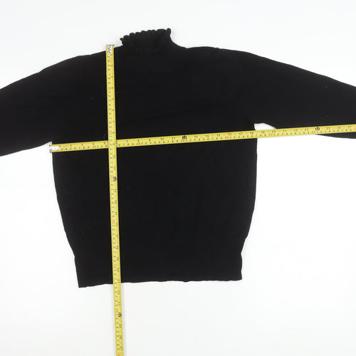 River Island Womens Black Size 16 Mock Neck Pullover Jumper