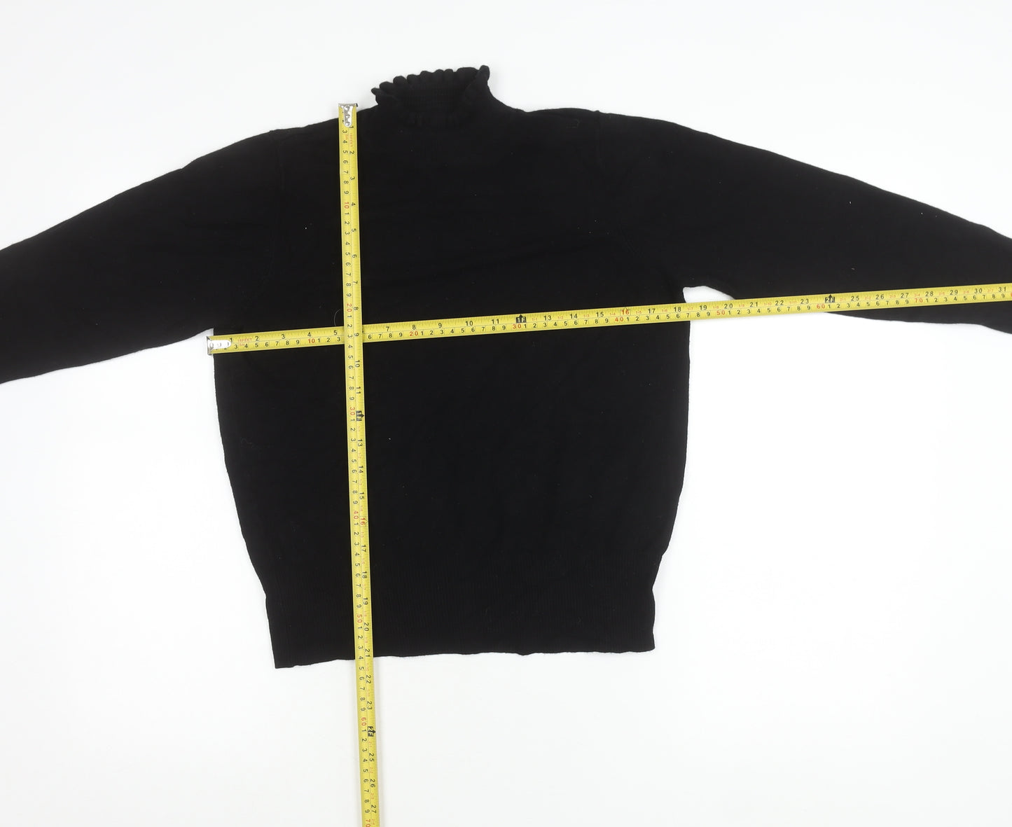 River Island Womens Black Size 16 Mock Neck Pullover Jumper