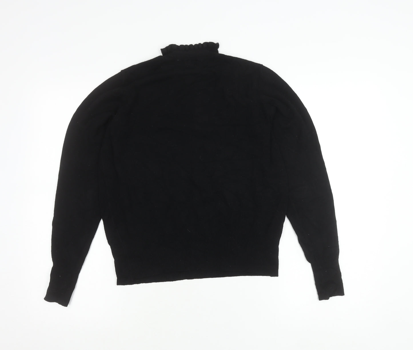 River Island Womens Black Size 16 Mock Neck Pullover Jumper