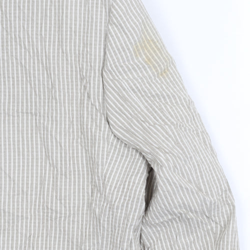 Cruise Men’s Beige Striped Cotton Blazer Jacket 42R XL
