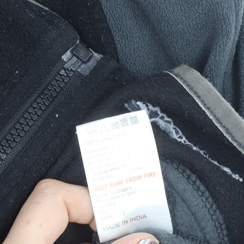 Mountainlife Unisex Adults Black Fleece Waistcoat Bodywarmer Size 14