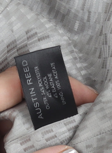 Austin Reed Women Black Pinstripe Suit Jacket Size 14 Wool Blend