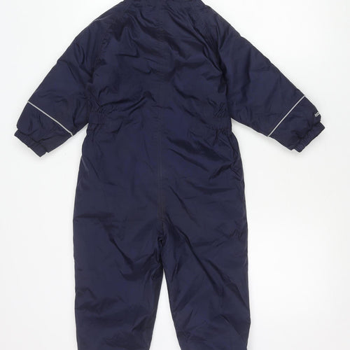 Regatta Boys Blue 4 Years Hooded Winter Snowsuit Padded Full Zip