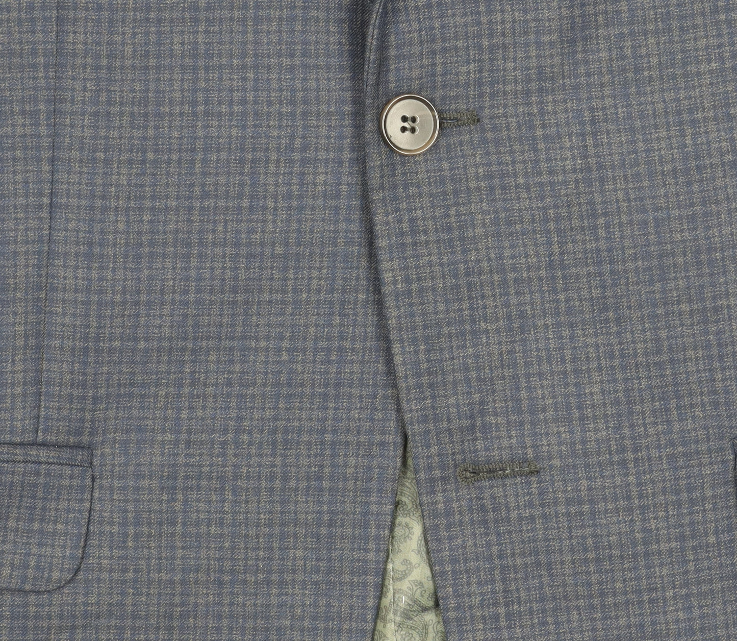 Limehaus Mens Slim Fit Blue Check Blazer Jacket 36S Notch Lapel