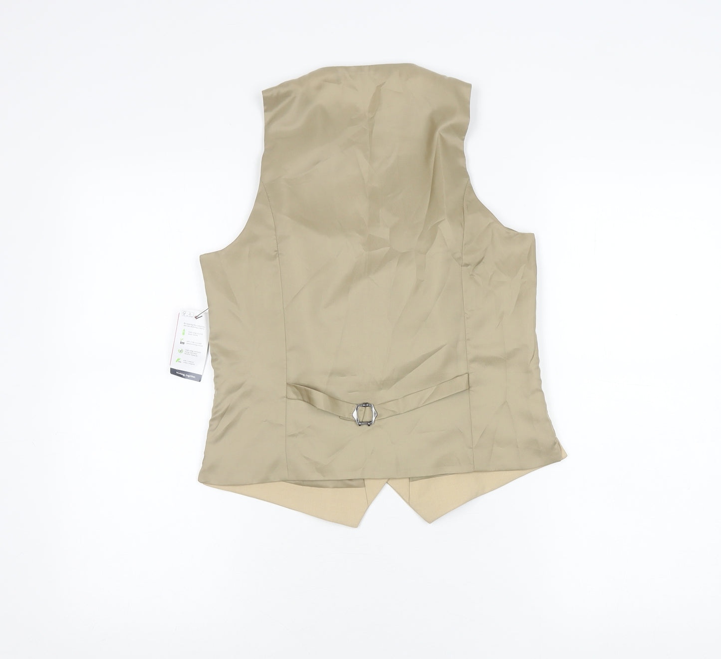 Brook Taverner Womens Beige Suit Waistcoat Slim Fit Size S