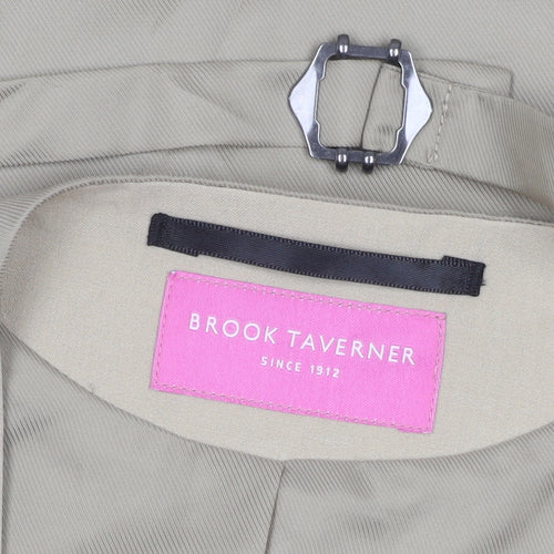 Brook Taverner Womens Beige Suit Waistcoat Slim Fit Size S