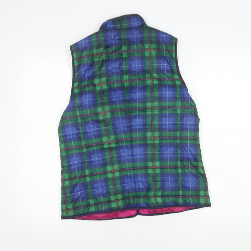 Rabe Womens Multicoloured Quilted Waistcoat Size 14 Check Sleeveless