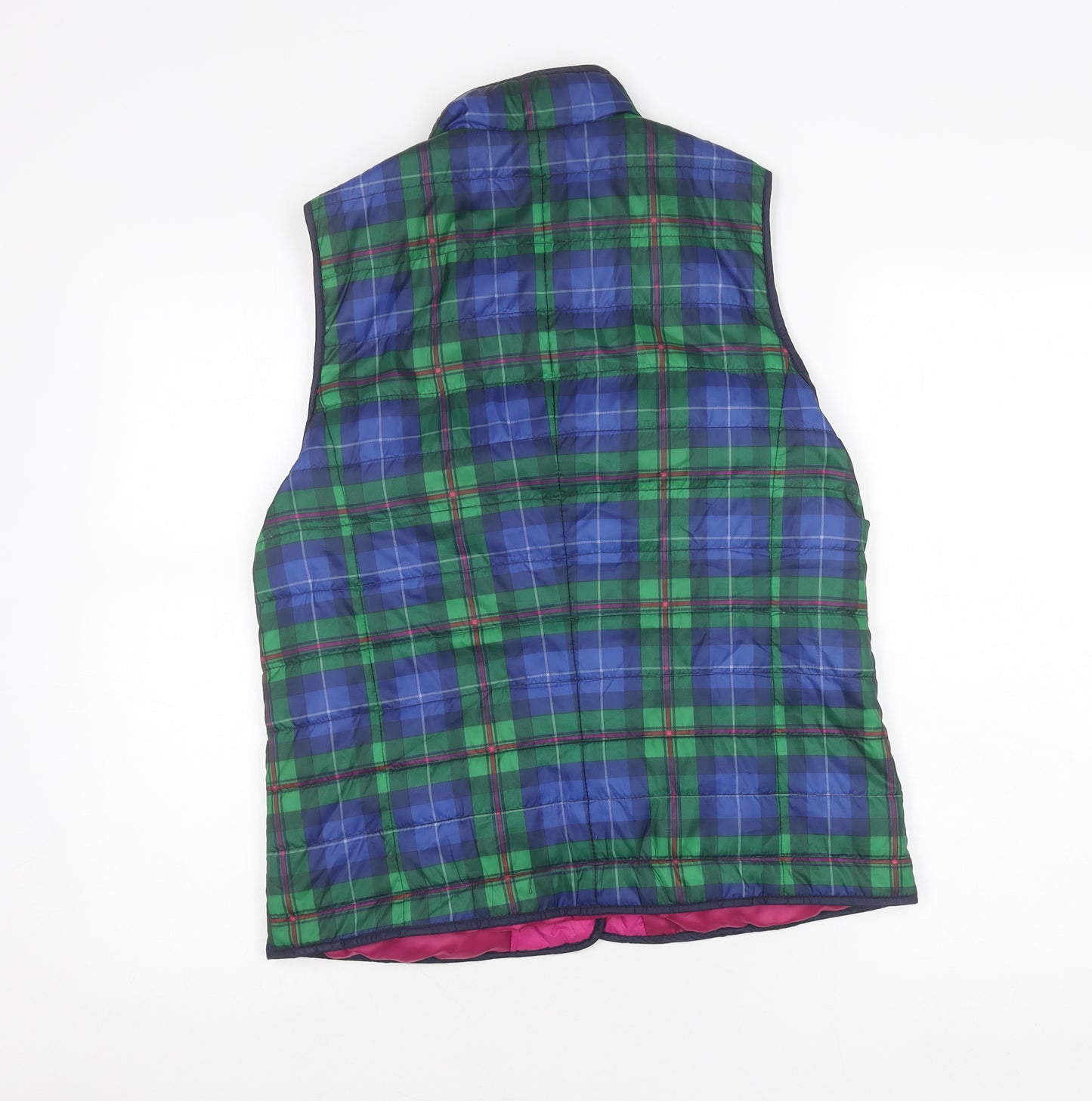 Rabe Womens Multicoloured Quilted Waistcoat Size 14 Check Sleeveless