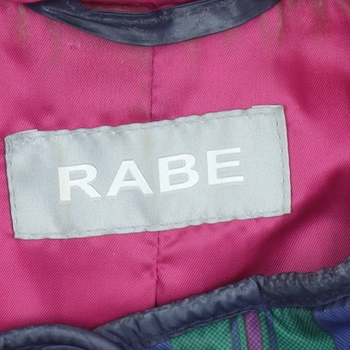 Rabe Womens Multicoloured Quilted Waistcoat Size 14 Check Sleeveless