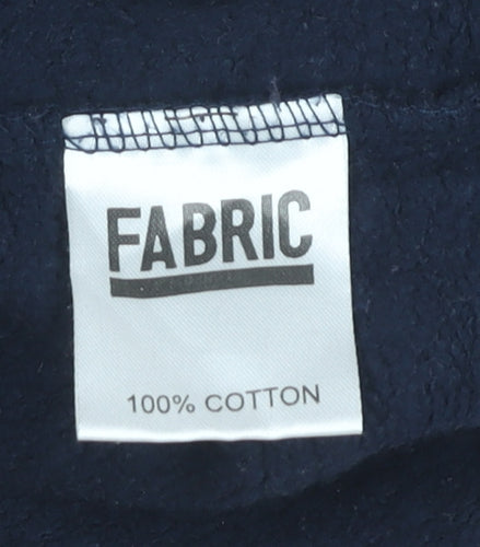 Fabric Men’s Blue XL Pullover Sweatshirt Quilted Crew Neck