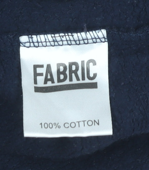 Fabric Men’s Blue XL Pullover Sweatshirt Quilted Crew Neck