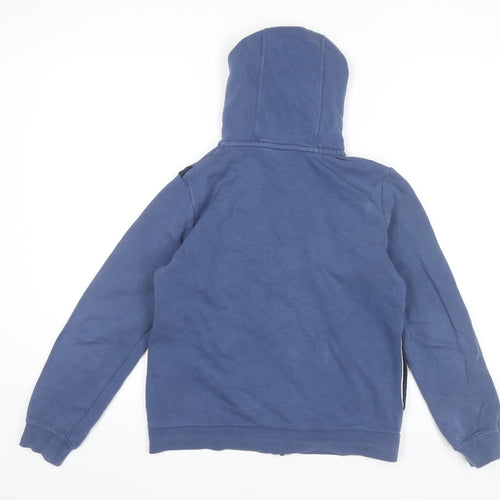 Nike Boys Blue Full Zip Hoodie Size L (147-158cm) Colourblock Casual Wear