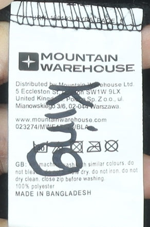 Mountain Warehouse Men's Black Small Fleece 1/4 Zip Pullover Sweatshirt