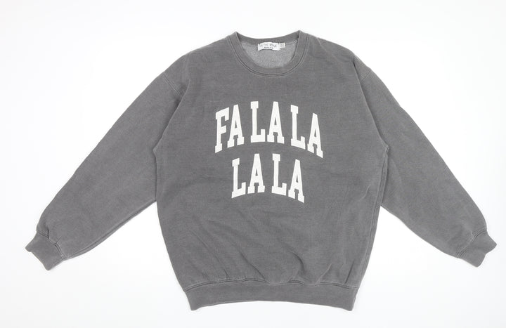 In The Style Womens Grey Christmas Sweatshirt UK 14/16 Crew Neck