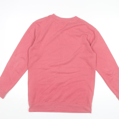 Jack Wills Womens Pink Sweatshirt UK 8 Cotton Blend Crew Neck