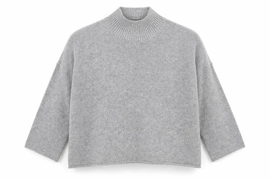 Marks & Spencer Women’s Grey Mock Neck Pullover Jumper UK 18