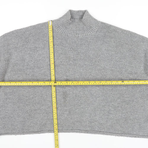 Marks and Spencer Women’s Grey Mock Neck Pullover Jumper UK 18