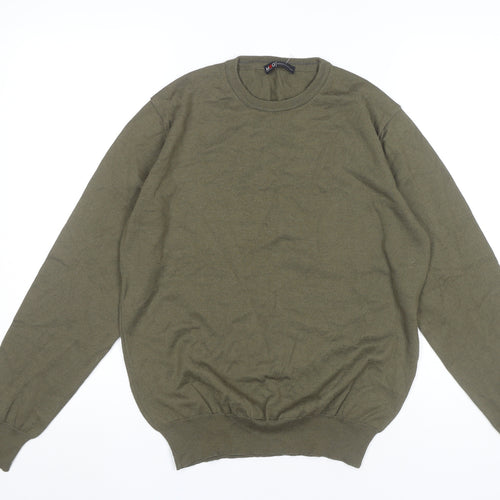Maglia D’Autore Men’s Green Wool Blend Pullover Jumper M