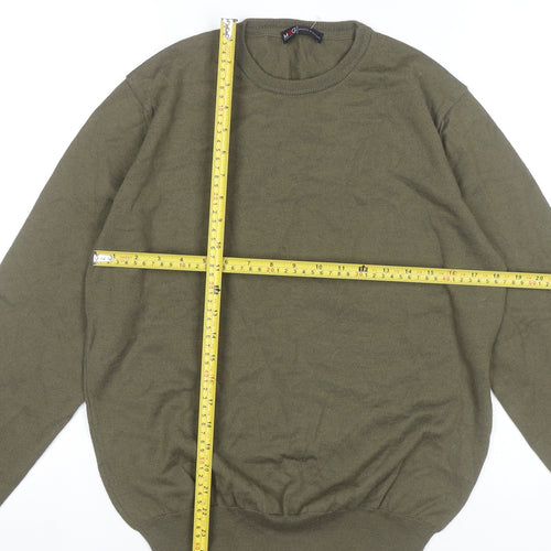 Maglia D’Autore Men’s Green Wool Blend Pullover Jumper M
